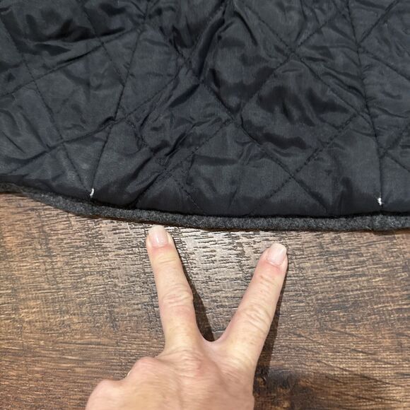 J Crew Pea Coat Jacket Charcoal Gray Wool Double Breasted Pockets Size Small - Picture 8 of 10